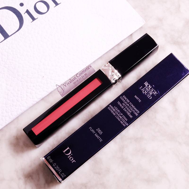 Thiết kế tinh tế, sang trọng của son kem lì Dior Rouge Liquid 265 Son Kem Lì Dior Rouge Liquid 265