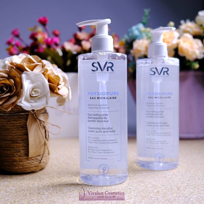 Nước tẩy trang SVR PHYSIOPURE Eau Micellaire 400ml có vòi tiện lợi Nước tẩy trang SVR PHYSIOPURE