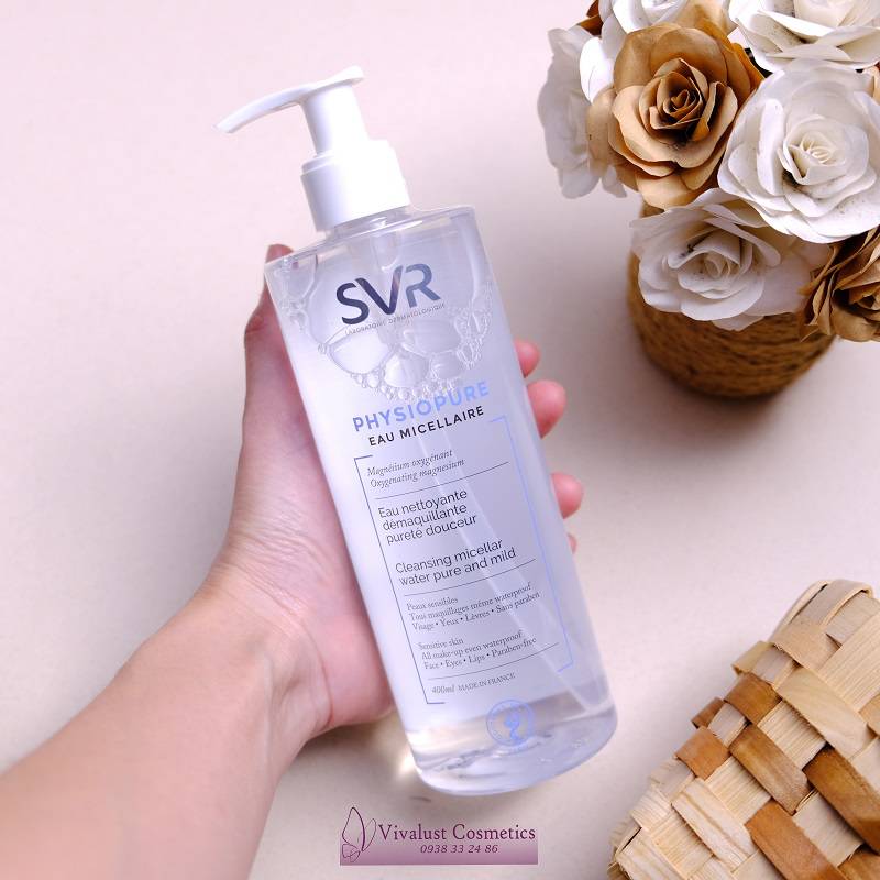 Nước tẩy trang SVR PHYSIOPURE với hoạt chất Gluconolactone được phát triển từ AHA Nước tẩy trang SVR PHYSIOPURE