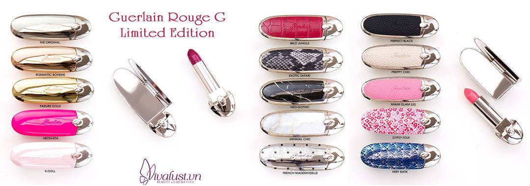 Phiên bản son Guerlain Rouge G 2018 được tung ra với 30 màu son và 15 mẫu vỏ ấn tượng