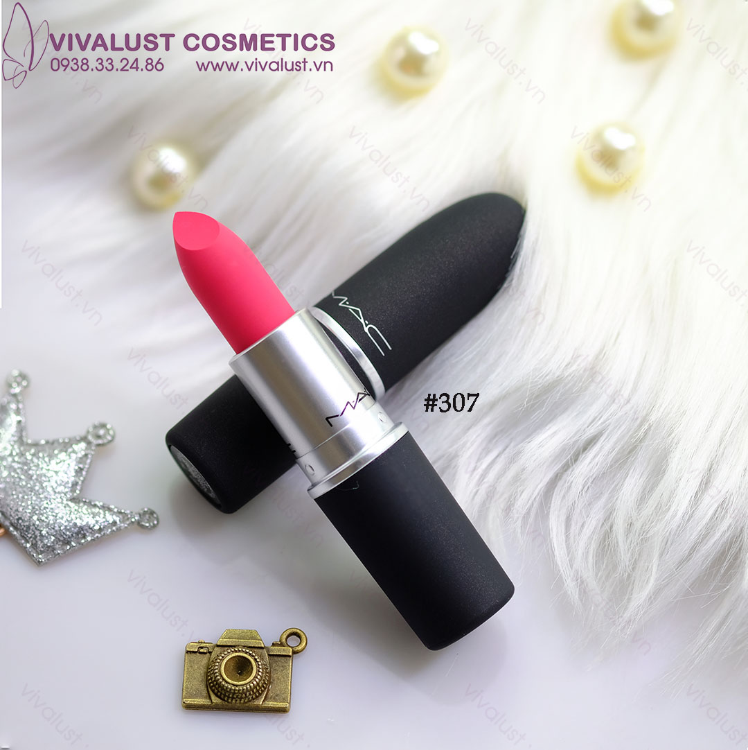 Son MAC Powder Kiss vẫn mang thiết kế đơn giản đặc trưng của thương hiệu MAC-Powder-Kiss-307-Fall-In-Love-Vivalust.vn-.jpg
